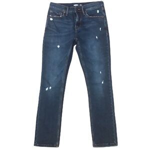Old Navy Men's Destressed Slim Jeans - Dark Blue